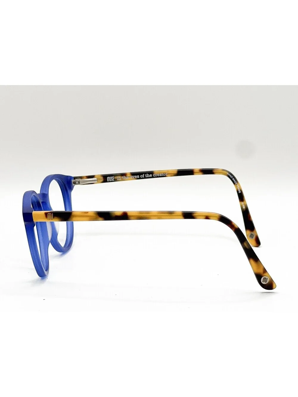 Muse 52-000044 Blue Tortoise Rectangle Authentic Eyeglass Frames 44-19-135